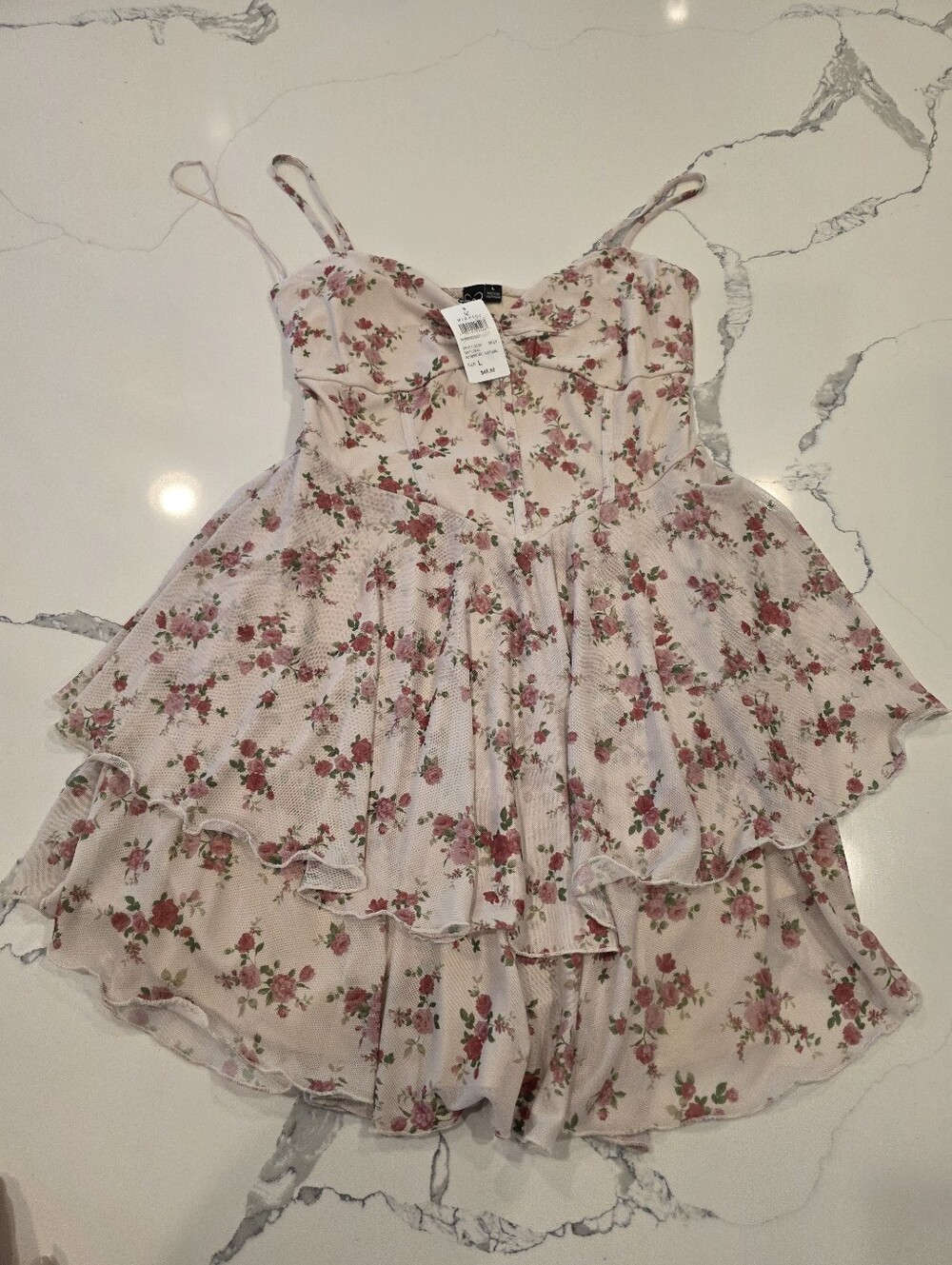 Windsor Pink Floral Tie-Front Sundress